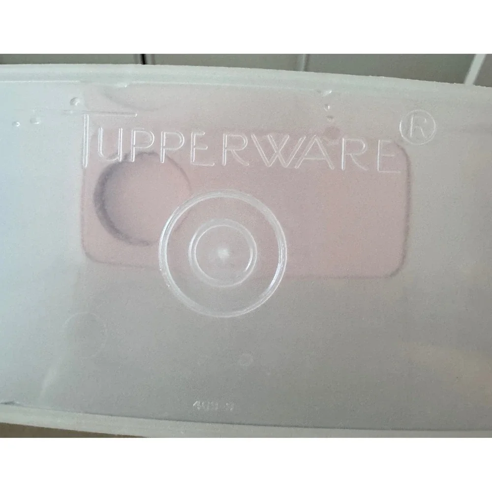 TUPPERWARE Vtg 1980's 5 Piece Set Pink Frosted Clear Pantry Storage Containers